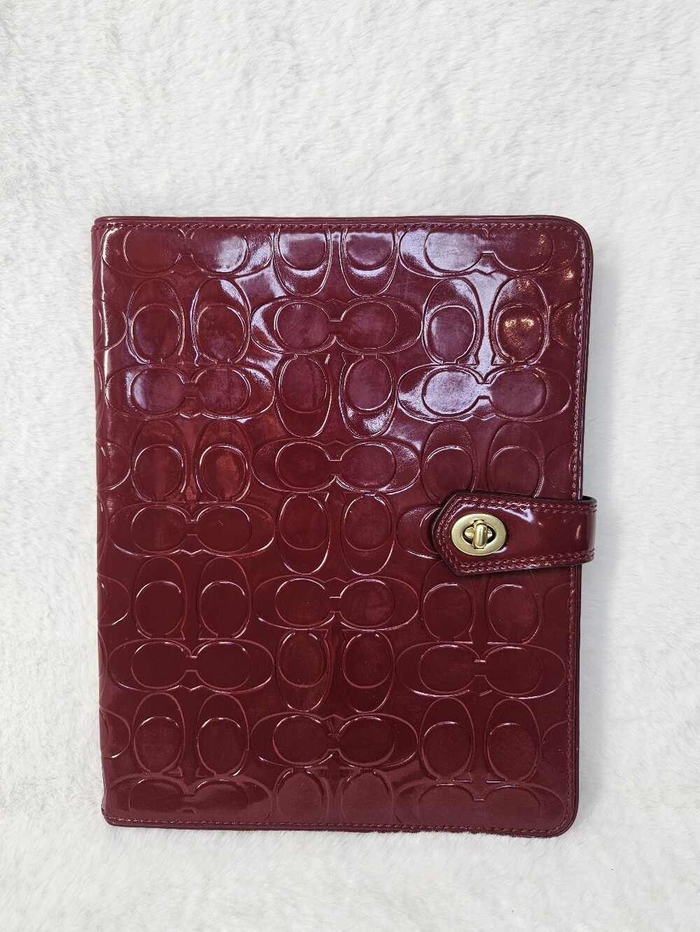 NWT Coach Red Patent Leather iPad Case - Picture 1 of 6